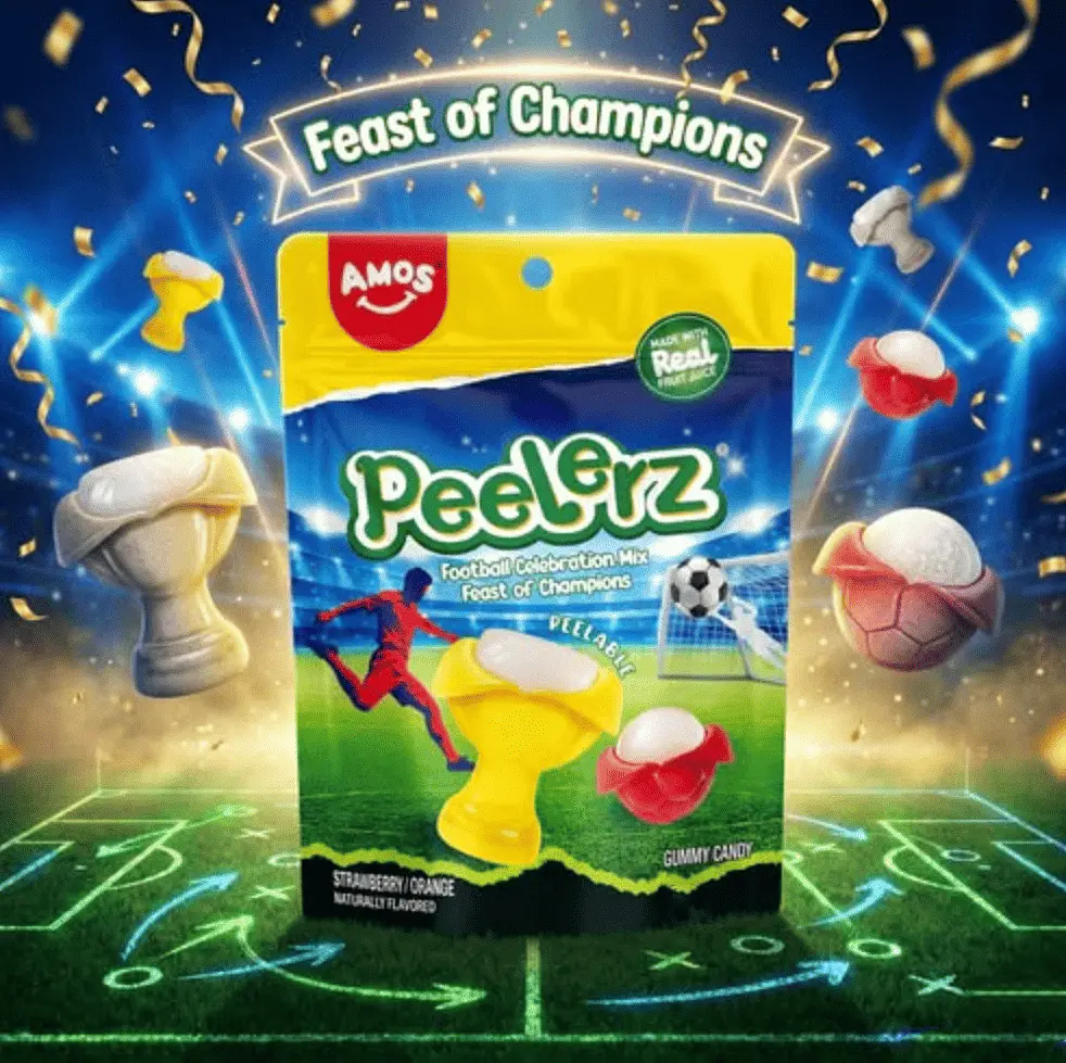 Жувальні цукерки Amos Peelerz Peelable Gummies FIFA Limited Edition 85г - фото 4