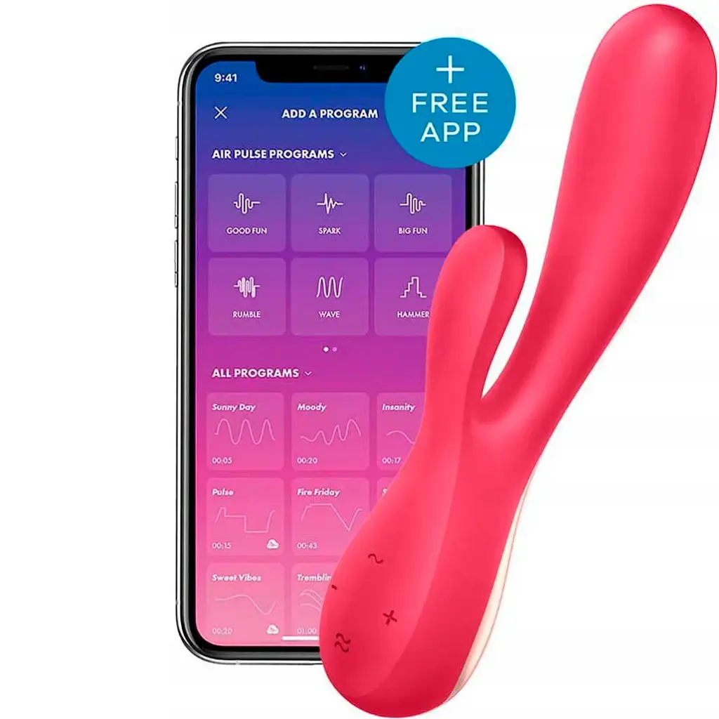 Вибратор-кролик Satisfyer Mono Flex 20 см красный - фото 3