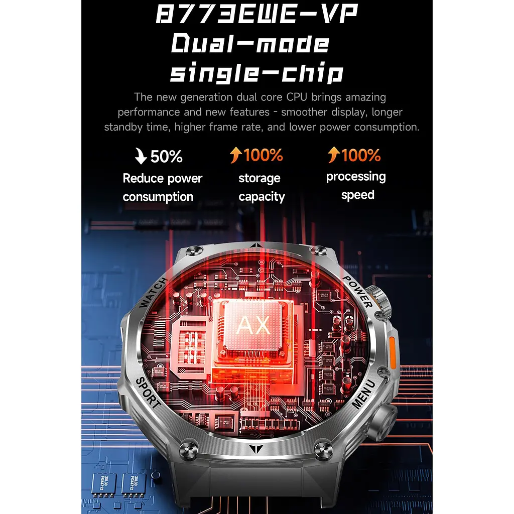 Смарт-годинник Uwatch Smart Surf X Pro Grey 2 ремінці сріблястий (3384) - фото 10