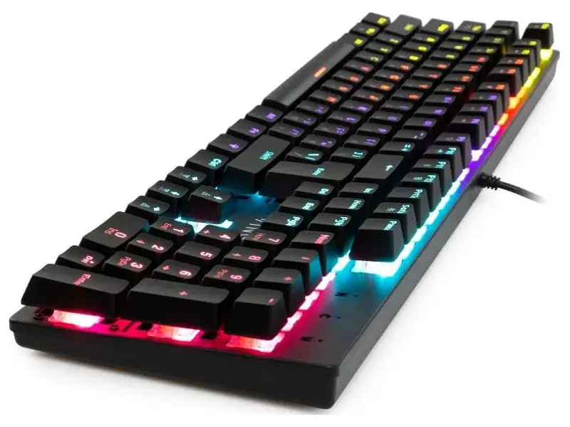 Клавіатура Vinga KBGM-101 LED Red Switch USB Black - фото 6