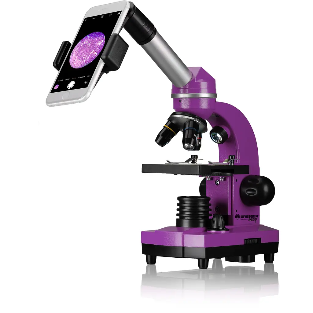 Мікроскоп Bresser Junior Biolux SEL 40x-1600x Purple з адаптером для смартфона (8855600TJ5000) - фото 2