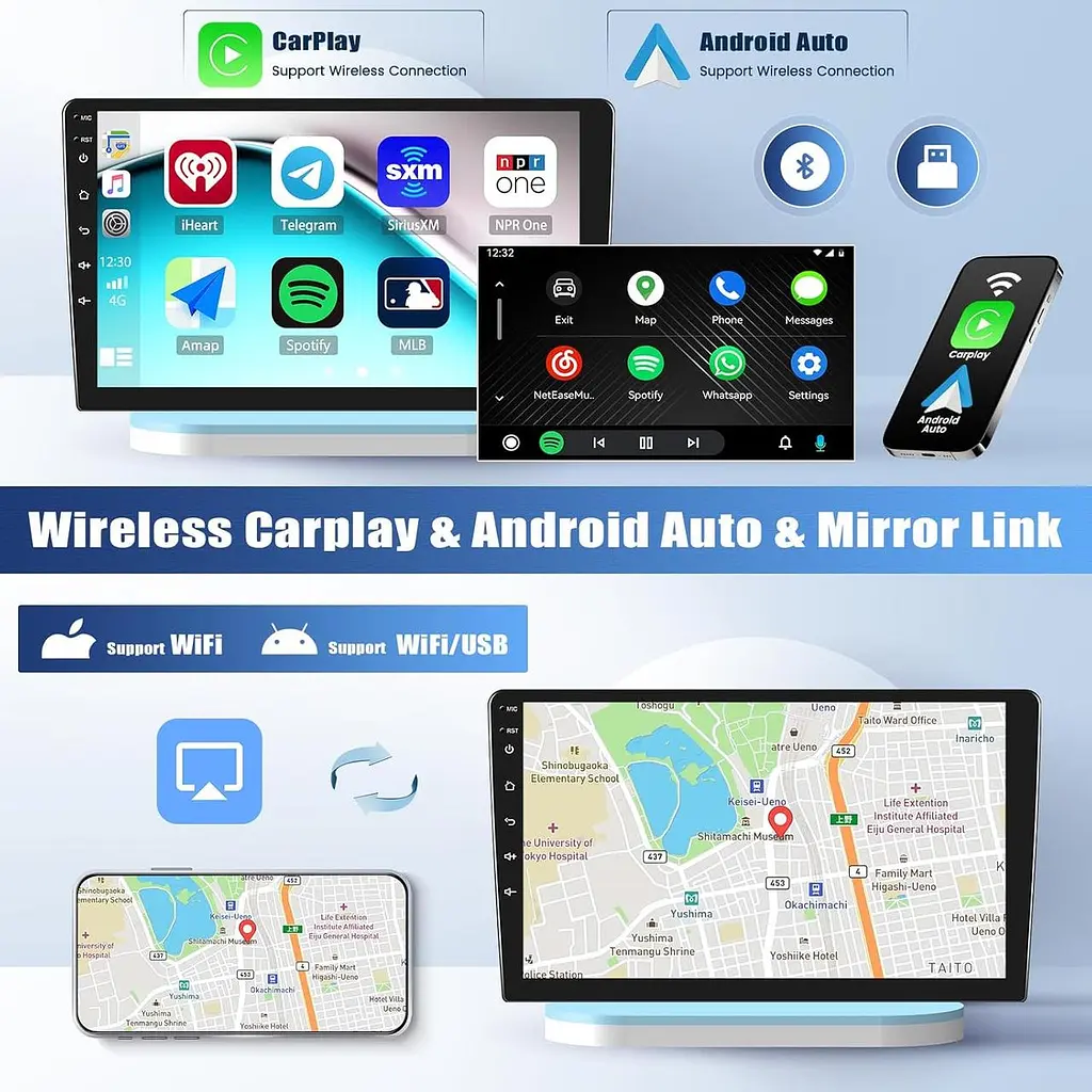 Автомобильное радио 2G+64G GOHHDL Android 2 Din для Renault Dacia Logan 2 Sandero B52 2012-2019 с Carplay Android Auto, 9-дюймовый - фото 2