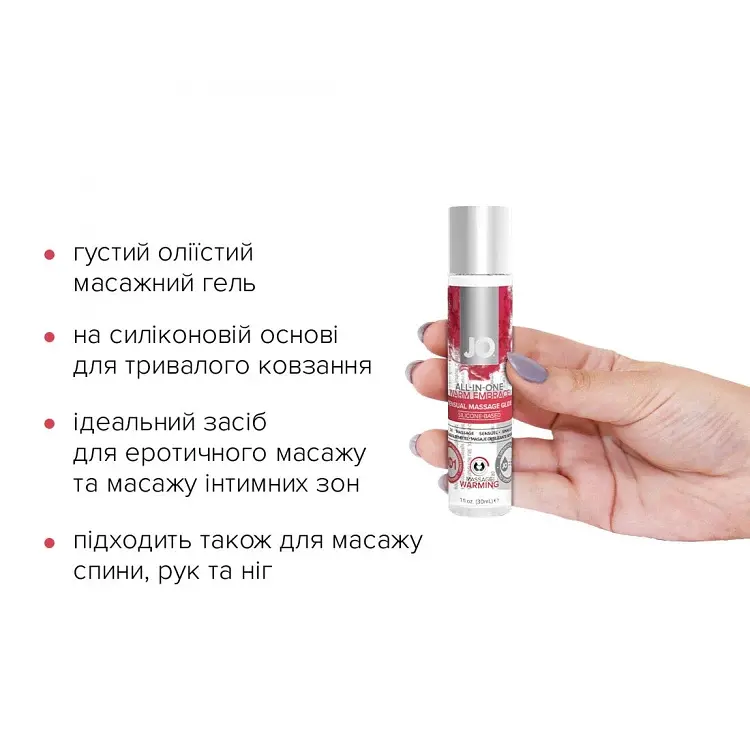 Лубрикант System JO All-in-one Massage Glide 3 в 1 Warming 30 мл (ROZ6400230495) - фото 3