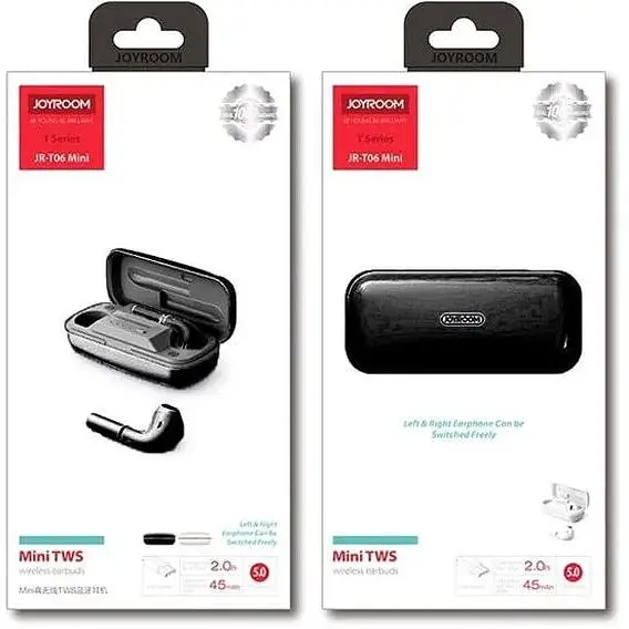 Бездротові навушники Joyroom TWS JR-T06 mini Bluetooth 5.0 Чорні - фото 6