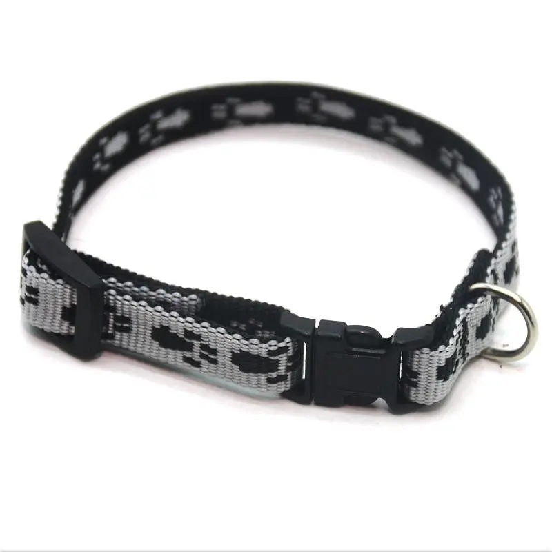 Нашийник для собак Zoo-hunt Лапки 1,0 см 20-30 см капрон Сіро-блакитний - фото 4