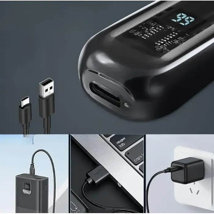 Триммер для носа и ушей, от USB, 8000 об./мин/триммер для носа/триммер для ушей Черный - фото 4