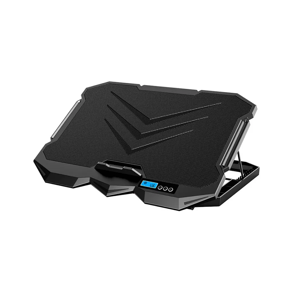 Підставка до ноутбука IceCoorel 10-17", 2*125mm + 2*70mm 2600 RPM, 385x280x28mm, Black (K22) - фото 2
