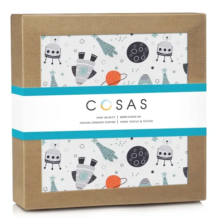 Багаторазова непромокаюча пелюшка Cosas Spase Travel 100х120 см (Diaper_SpaceTravelWhite_100x120) - фото 2