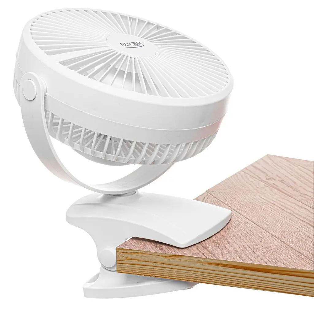 Вентилятор AdlerAD 7342 white настільний/ акумуляторний/ 5Вт/ D=15.5см/ USB-C/ білий (AD7342W) - фото 3