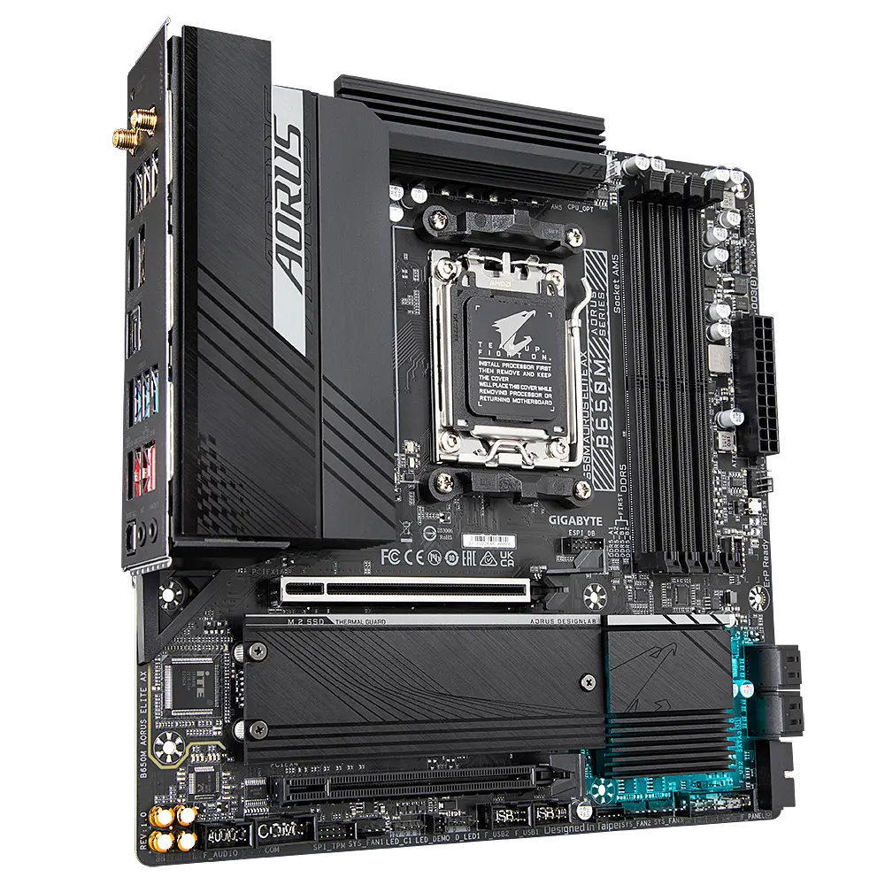 Материнська плата Gigabyte B650M Aorus Elite AX Socket AM5 (B650M AORUS ELITE AX) Б/В - фото 2