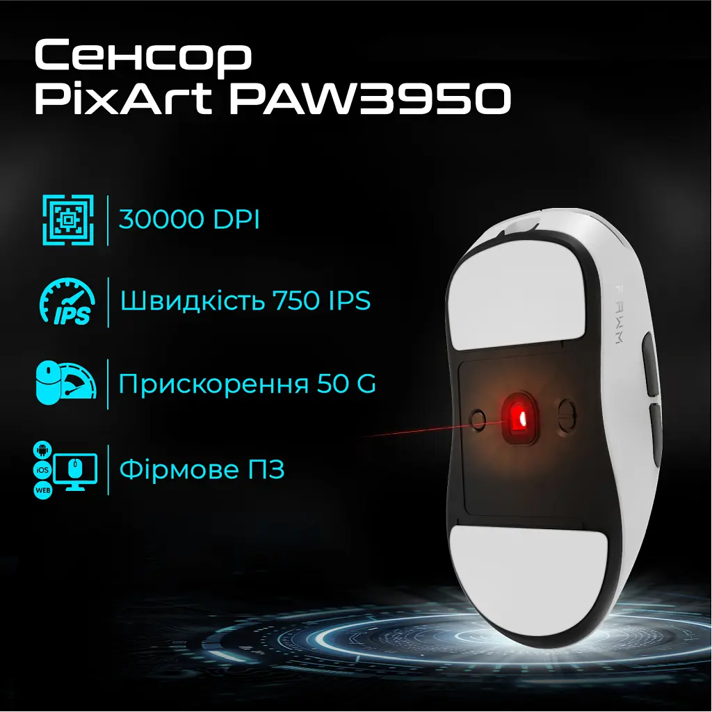 Мишка RAWM ES21Pro Wireless Green (ES21PRO.green) - фото 2