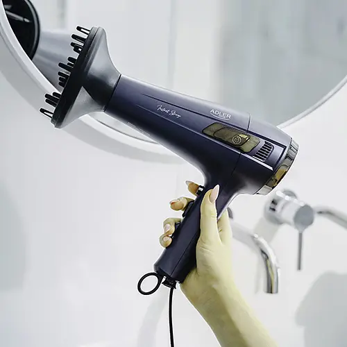 Фен для волос Adler AD 2273 с выдвижным шнуром 2400 Вт диффузор концентратор 1 шт. фиолетовый (33705-IS) - фото 10