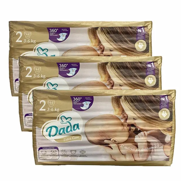 Підгузники Dada Extra Care 2 (3-6 кг) 132 шт