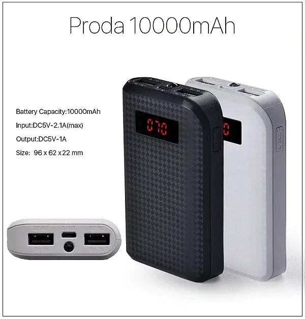 Аккумулятор наружный Remax Proda 10000 mAh Power Bank - фото 5