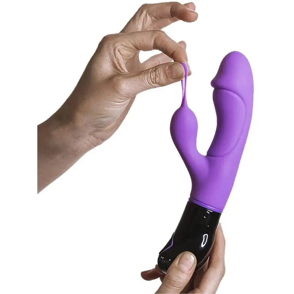 Вибратор-кролик Adrien Lastic Ares с петелькой для пальца на батарейках 8 режимов работы - фото 3