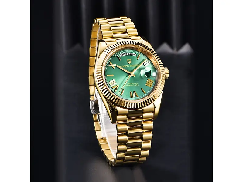 Чоловічий наручний годинник PD-1783 Gold-Green Pagani Design acs0031214 - фото 3