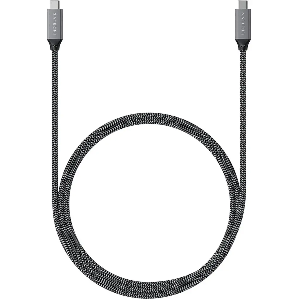 Кабель Satechi USB4 C to C Cable 100W Space Gray 0.8 м (ST-U4C80M) - фото 2