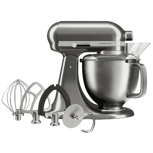 Кухонная машина KitchenAid Artisan Plus 4,7 л 5KSM50PKVEMS с откидным блоком, серебряный медальон - фото 6
