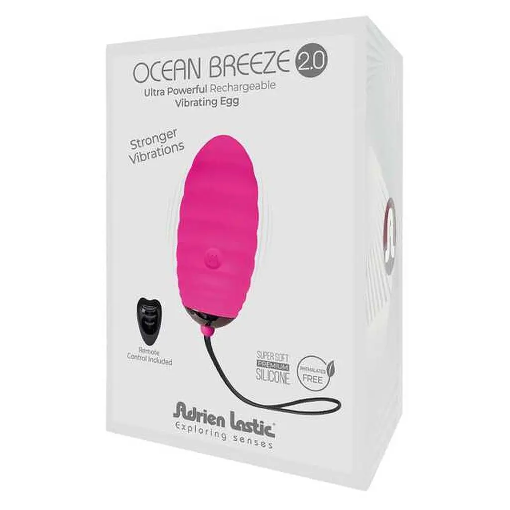Віброяйце Adrien Lastic Ocean Breeze 2.0 7.5 см рожевий - фото 3