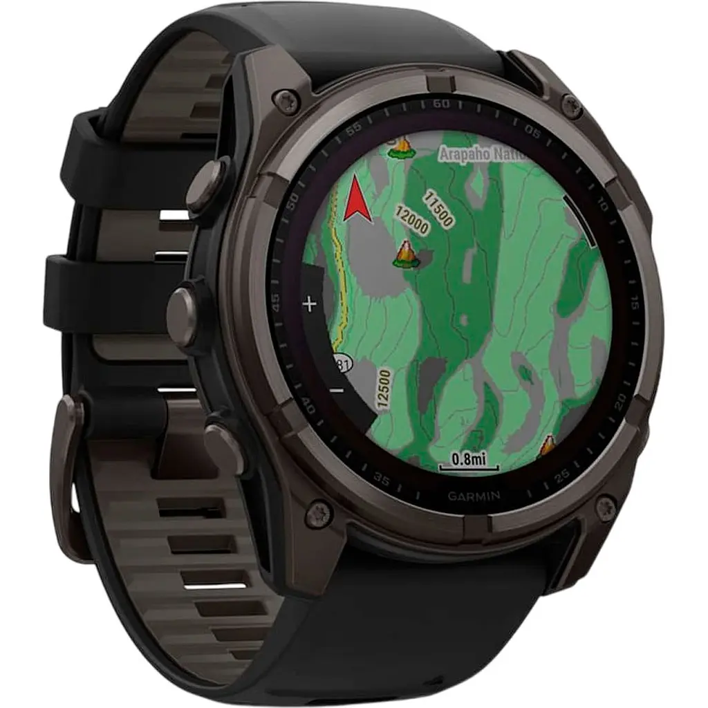 Смарт-годинник Garmin Fenix 8 Solar Sapphire 51mm Carbon Gray DLC Titanium with Black/Pebble Gray Silicone Band (010-02907-10/11/70) [115055] - фото 3