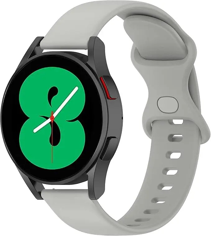 Силіконовий ремінець для смарт-годин BeWatch Amazfit універсальний S 20 мм CBітло-сірий (101N3S05.2) - фото 4