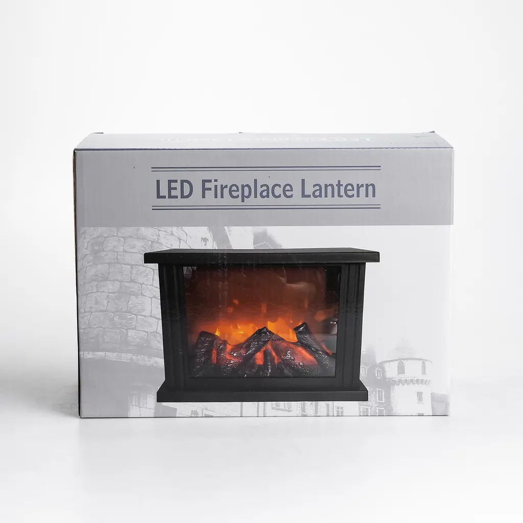 Камін декоративний з LED-підсвіткою 28*12*20 см, чорний Yiwu 2026-CR-3-8 - фото 8