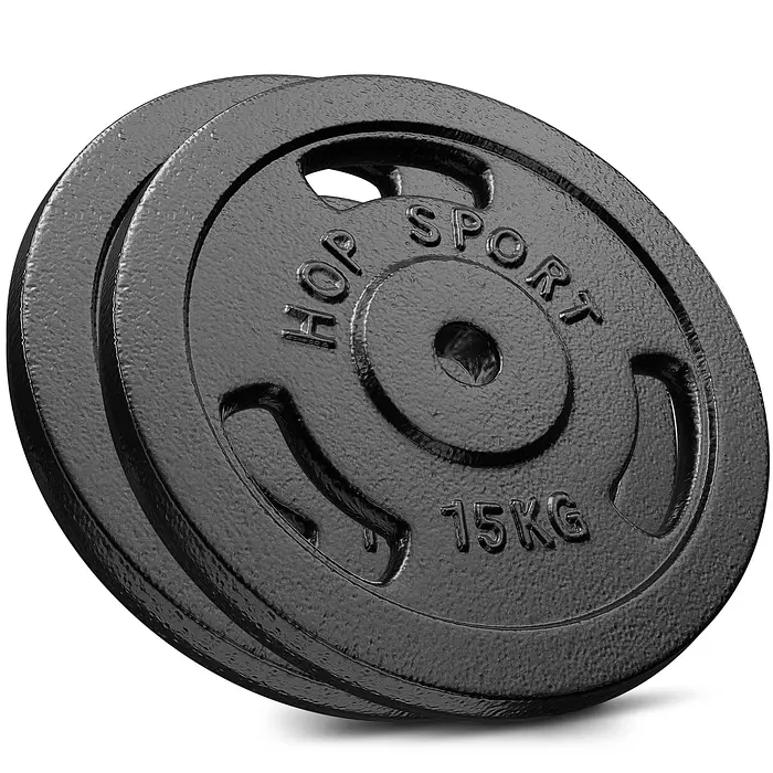 Сет з металевих дисків Hop-Sport Strong 2x15кг - фото 3