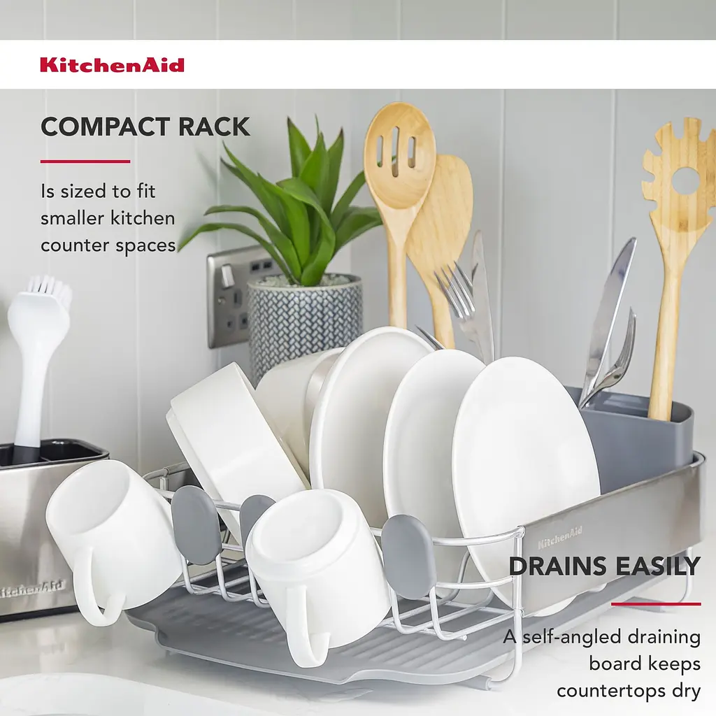 Подставка для сушки посуды KitchenAid Sinkware серая (KEG895BXCGA) - фото 10