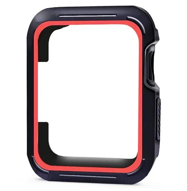 Силиконовый защитный корпус Primo для Apple Watch 40 мм Black/Red - фото 2