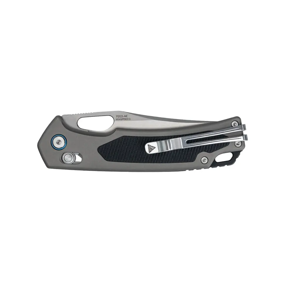 Ніж складаний туристичний SRM Retriever 9203-AK (9 см) 140Cr / G10 чорно-сірий - фото 8