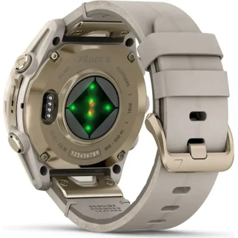 Смарт-годинник Garmin fenix 8 43mm, AMOLED, Saph, SftGldSS/FogGryLeatherBnd, Excl, GPS (010-02903-40) - фото 6