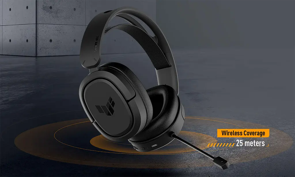 Бездротові навушники ігрові ASUS TUF Gaming H1 Wireless (90YH0391-B3UA00) чорні - фото 10