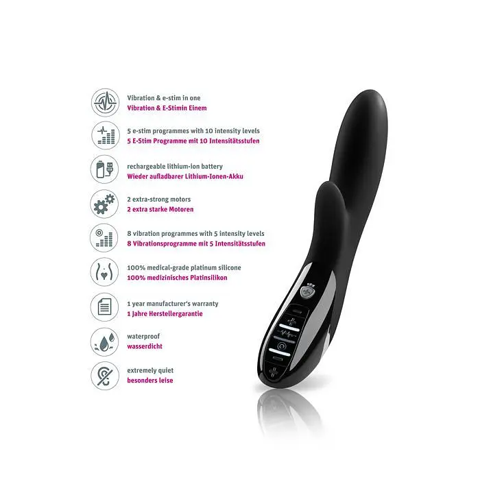 Вібратор-кролик з електростимуляцією Mystim Daring Danny eStim Black Mystim SO2988 91010 - фото 4
