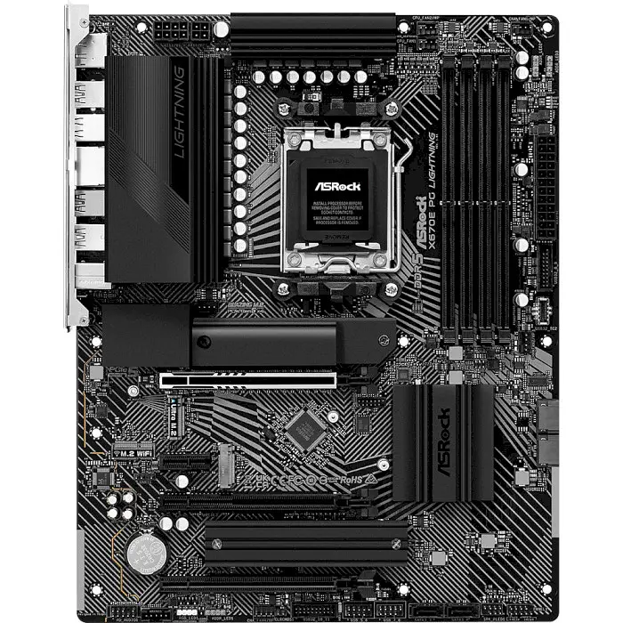 Материнская плата AsRock X670E PG LIGHTNING (X670E PG LIGHTNING) (Socket AM5, AMD X670, ATX) Б/у - фото 2