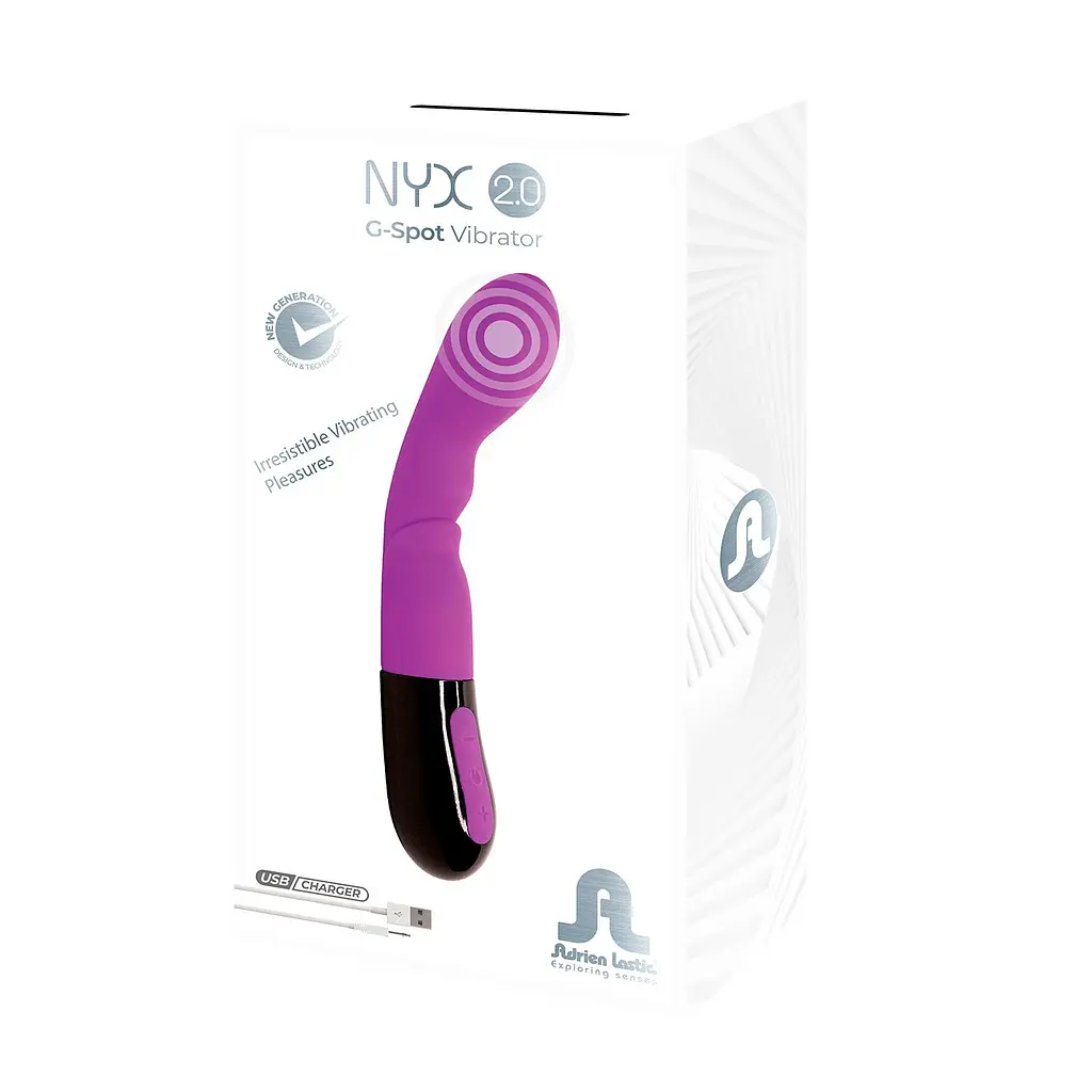 Вибратор Adrien Lastic Nyx 2.0 для стимуляции точки G, 20.7х3.6 см фиолетовый - фото 6