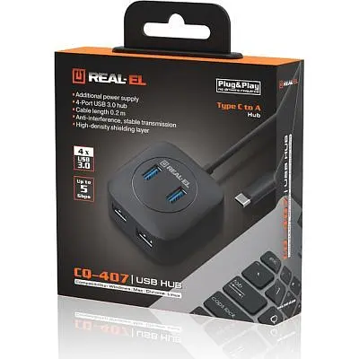 Концентратор Real-El CQ-407 black (EL123110011) - фото 9