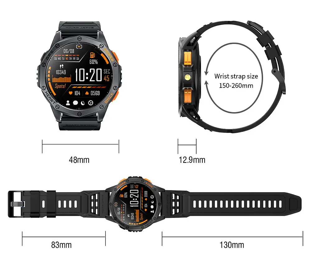 Чоловічий наручний годинник Pathfinder GPS Compass Black Modfit acs0029742 - фото 2