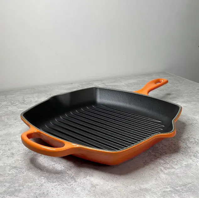 Сковорода-гриль Le Creuset Square Grillet 26 см вогняна 20183260900422 - фото 2