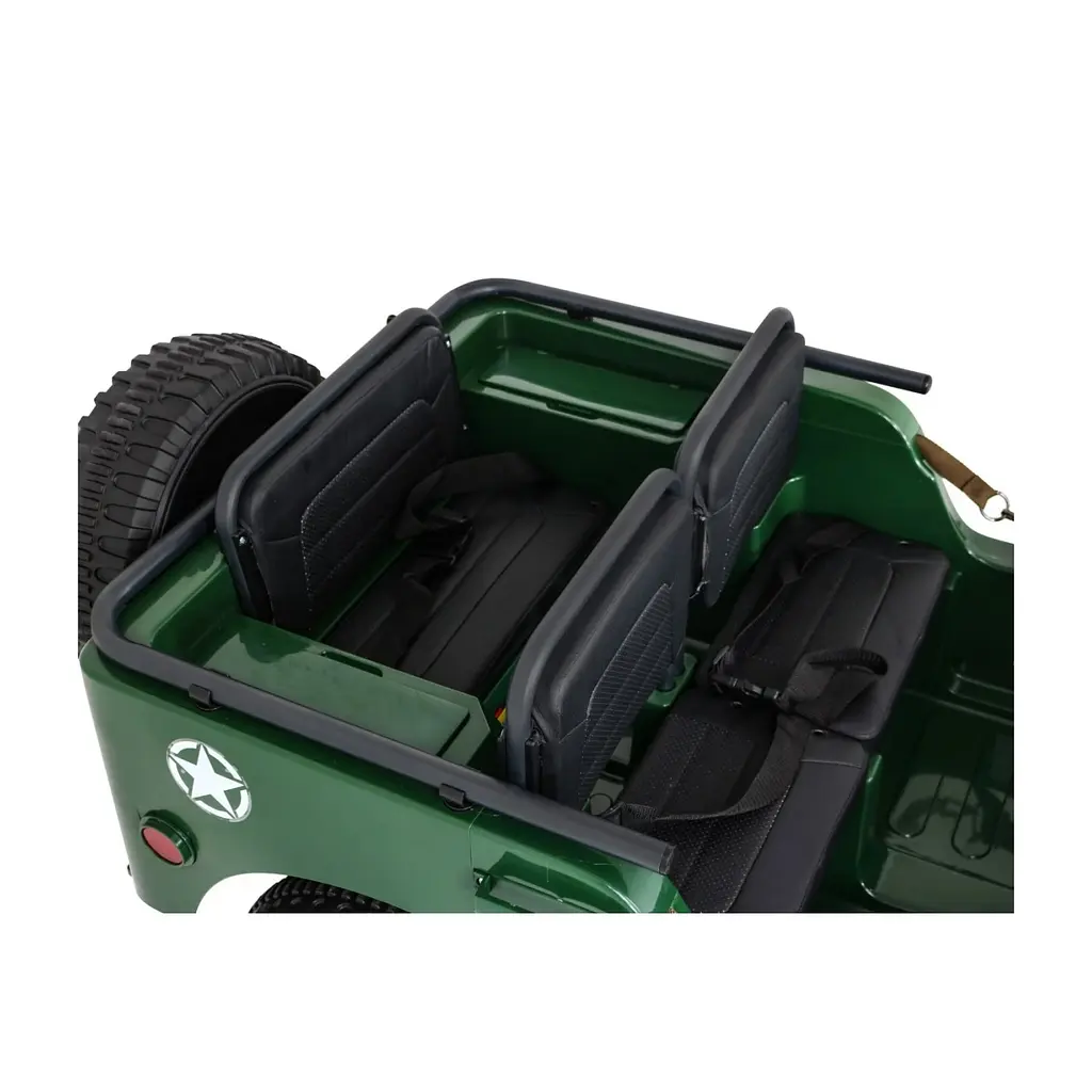 Електроавтомобіль військовий Ramiz Retro Strong MP3 LED 24 В, бежевий (PA.JH-101.24V.BEZ) - фото 18