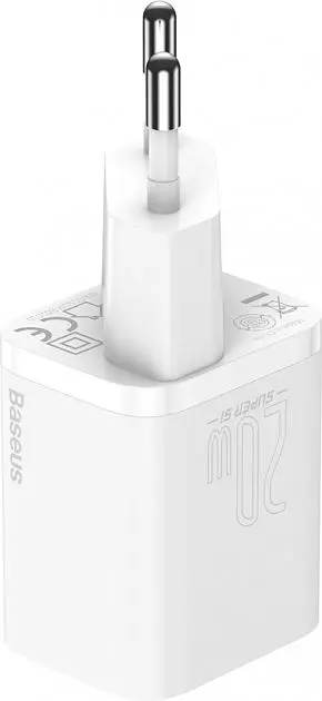 Зарядний пристрій Baseus Super Si Quick Charger 1C 20W With Simple Wisdom Data Cable Type-C to Lightning 1m White (TZCCSUP-B02) - фото 3