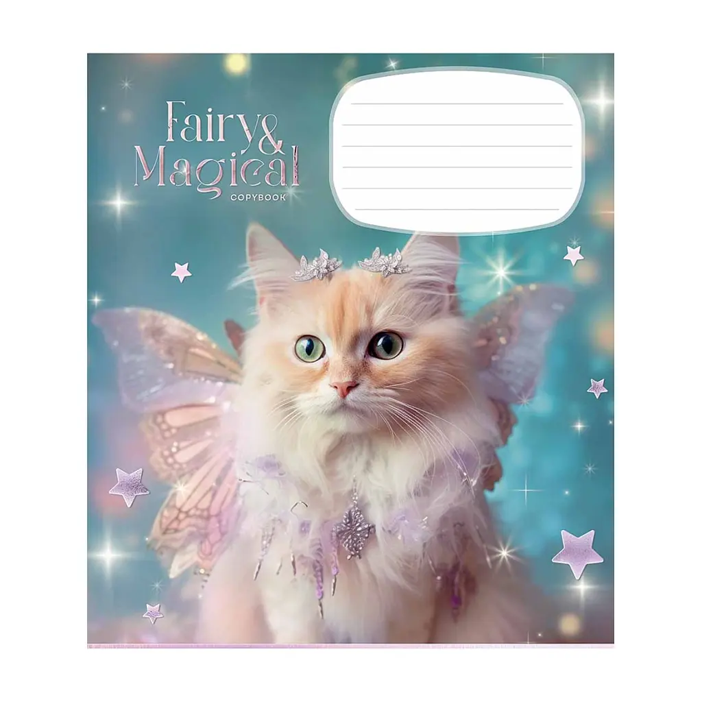 Зошит Школярик Fairy cats 18 аркушів клітинка (018-3316K), в асортименті - фото 2