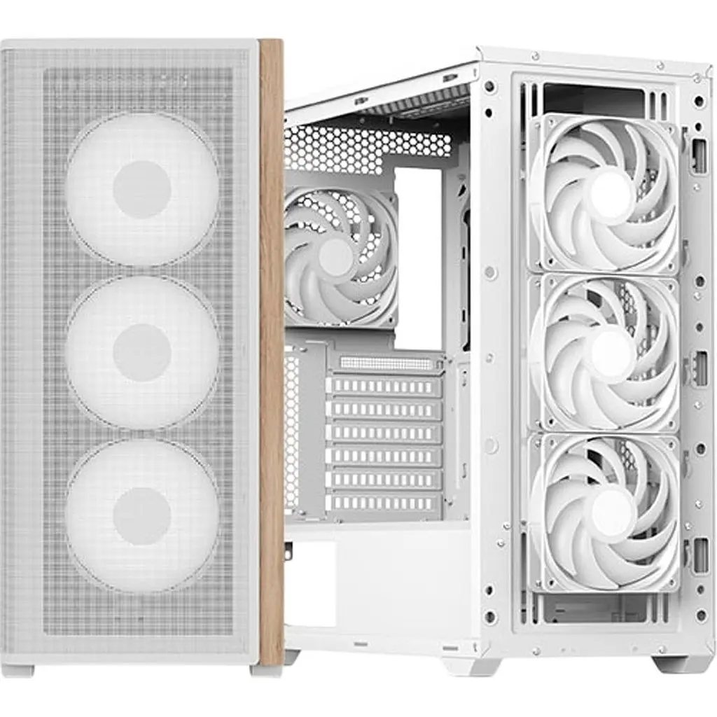 Корпус AeroCool D501A-G-WT-v2 White (ACCM-DS01043.21) [146670] - фото 9