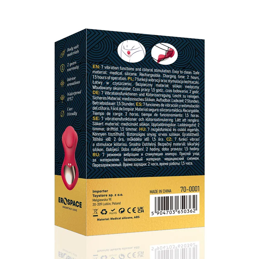 Вибратор Erospace Sweet Play A1 8.6 см красный - фото 13