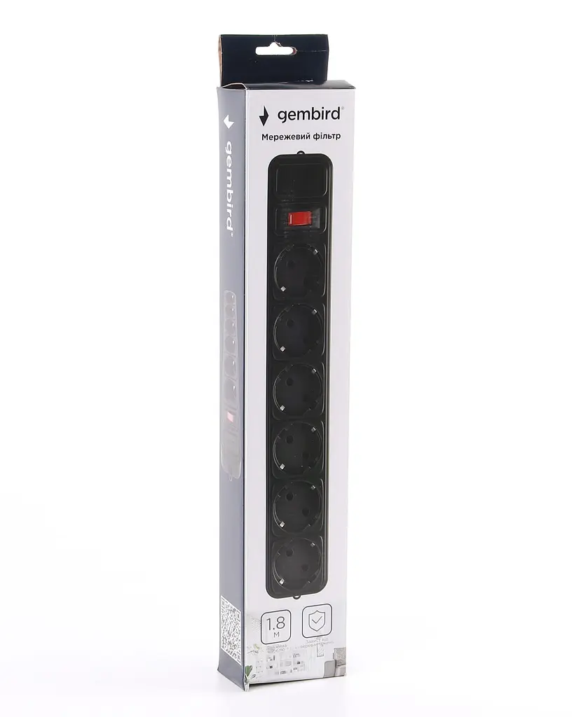 Сетевой фильтр Gembird Power Cube 6 розеток 1,8m Black (SPG6-G-6B) - фото 2