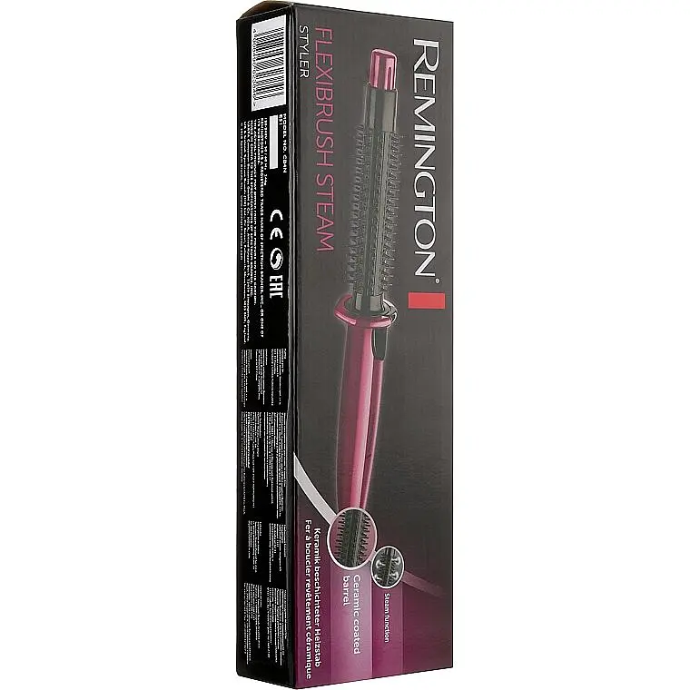 Плойка Remington Mineral Glow щітка з паром чорно-рожева (CB4N) - фото 2
