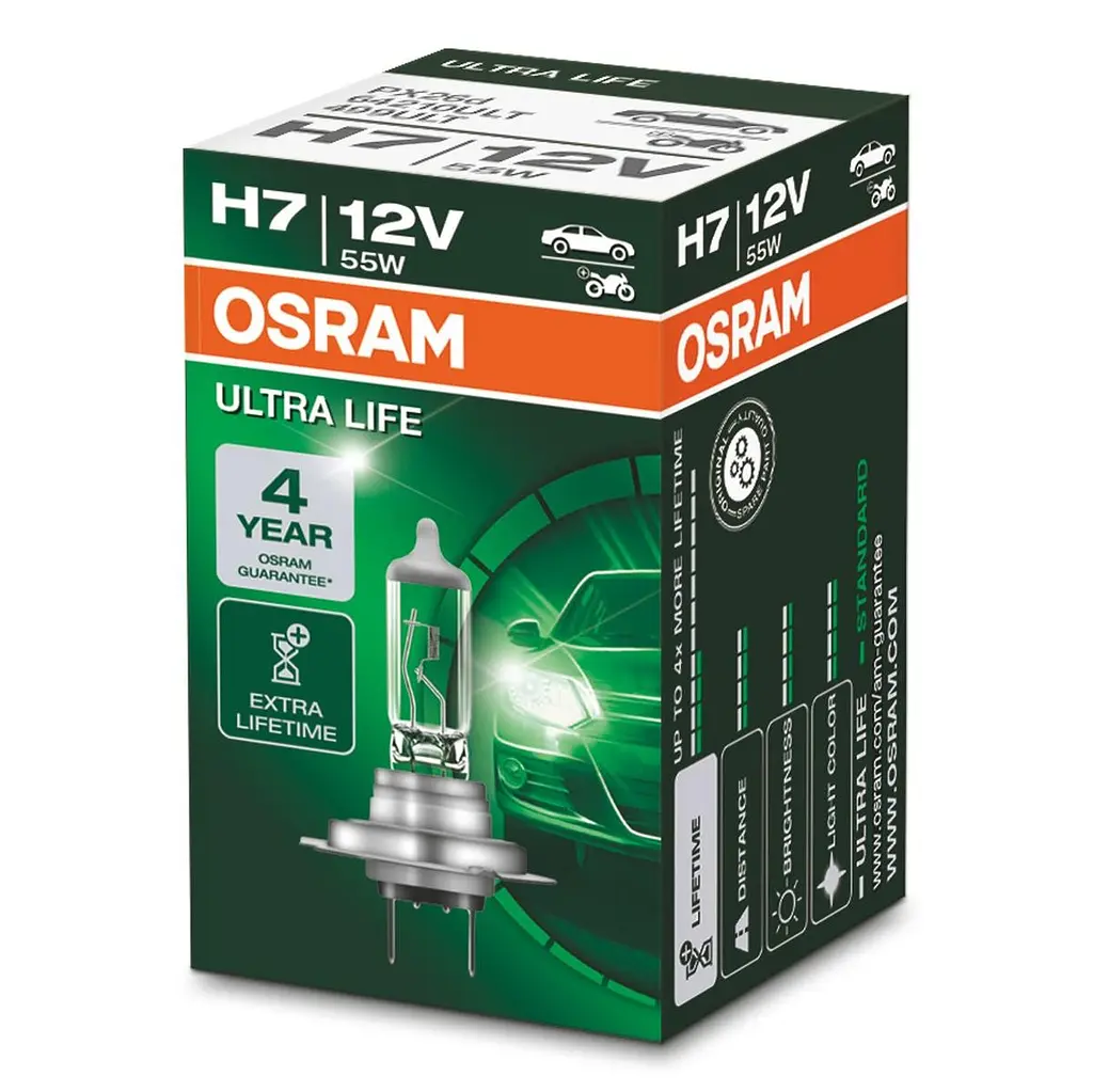Галогенова лампа OSRAM 64210ALL-FS All Season Super H7 12V 55W PX26D 10X10X1 - фото 2