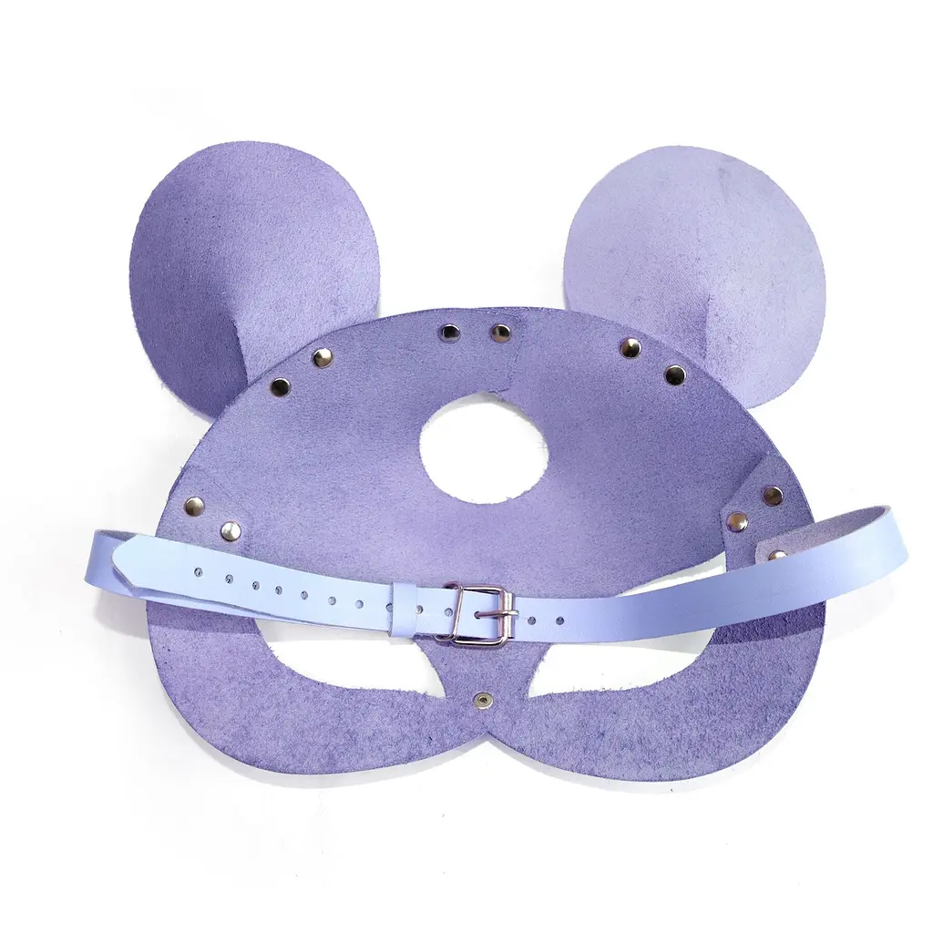 Маска Art of Sex Mouse Mask шкіряна мишки лавандова - фото 4