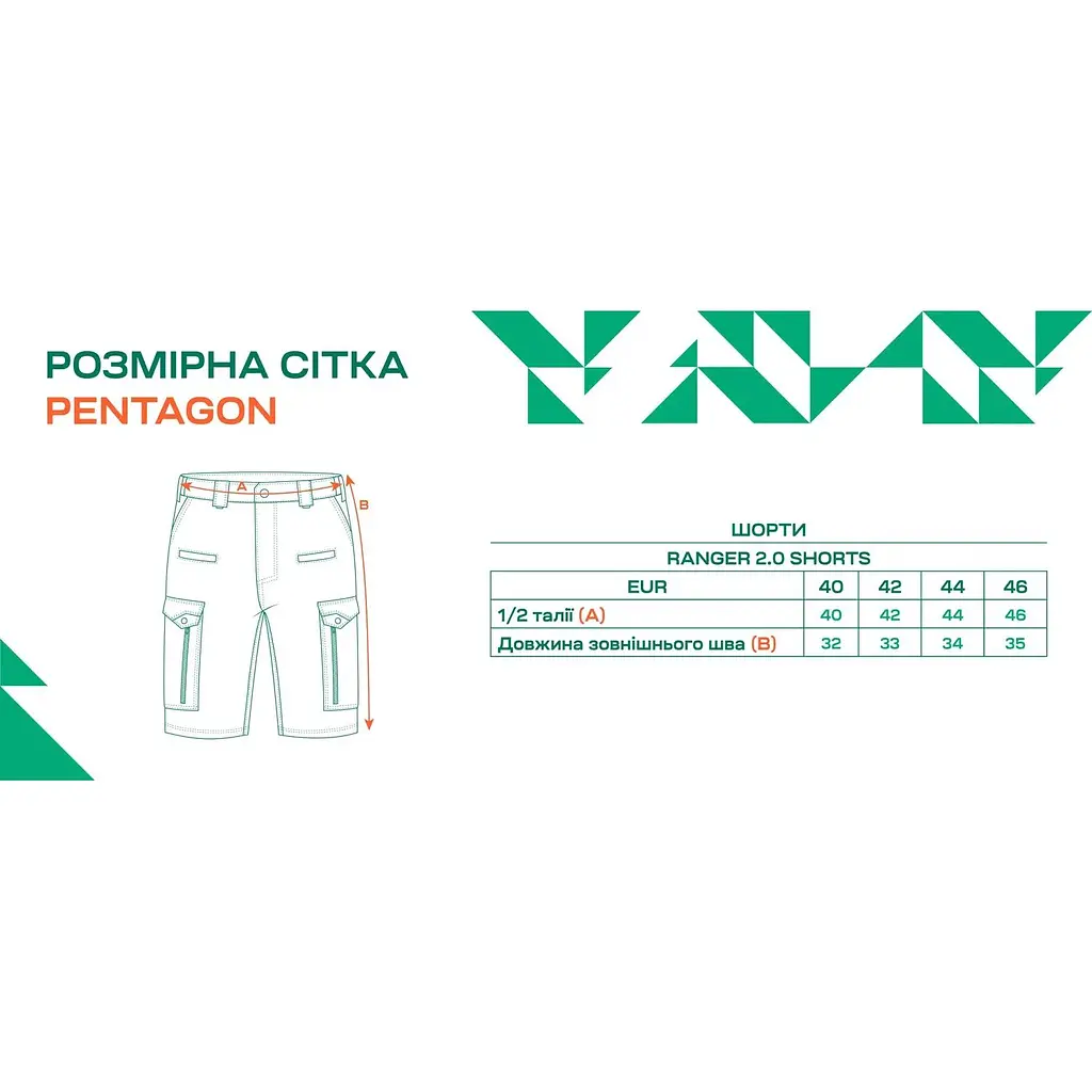Шорты Pentagon Ranger 2.0 Shorts 46 Ranger Green - фото 8