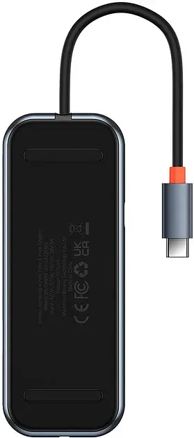 USB-хаб Baseus AcmeJoy 4-Port Type-C HUB Adapter (Type-C to USB3.0*3+Type-C PD&Data *1) WKJZ010013 Dark Grey - фото 3