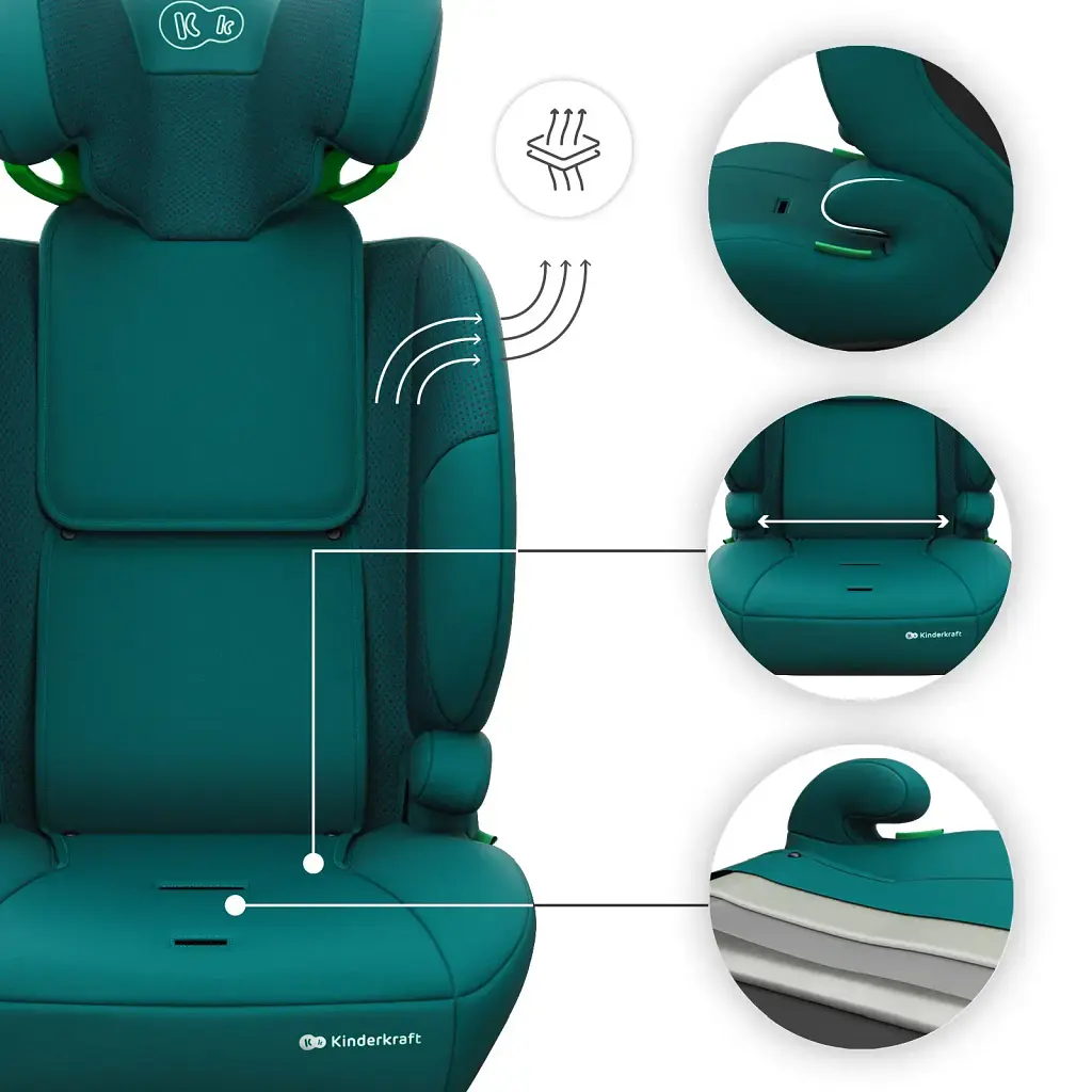 Автокрісло Kinderkraft Comfort Up 2 Plus i-Size Green (KCCOUP02GREPL00) - фото 6